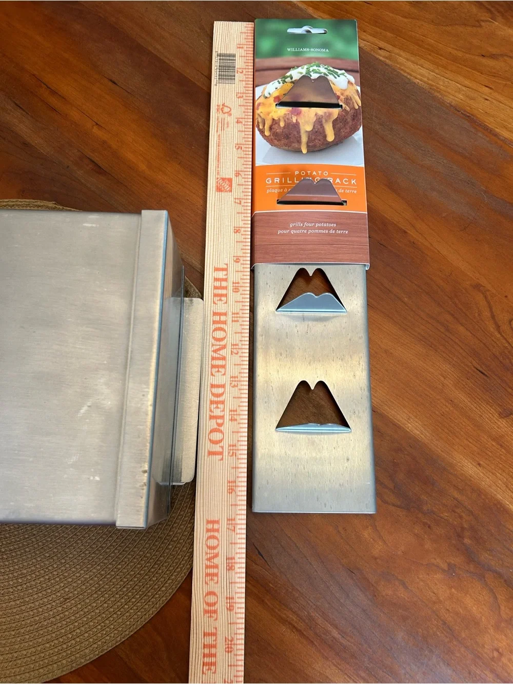 Williams-Sonoma Stainless Steel Smoker Box & Potato Grilling Rack New in Box